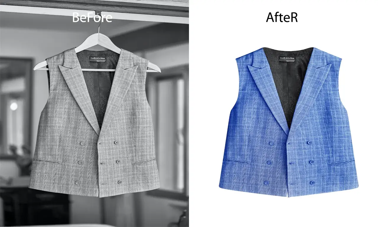 Men Blazer Fashion Neck Joint Photo Editing