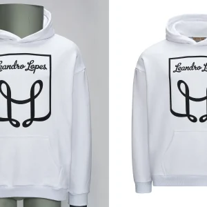 Men Hoodie Fashion Neck Joint Photo Editing