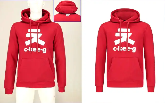 Men Hoodie Fashion Neck Joint Photo Editing Medium
