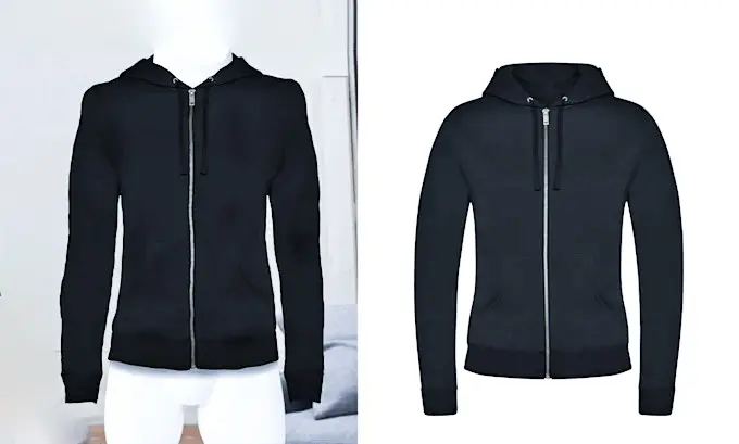 Men Hoodie Fashion Neck Joint Photo Editing Starting