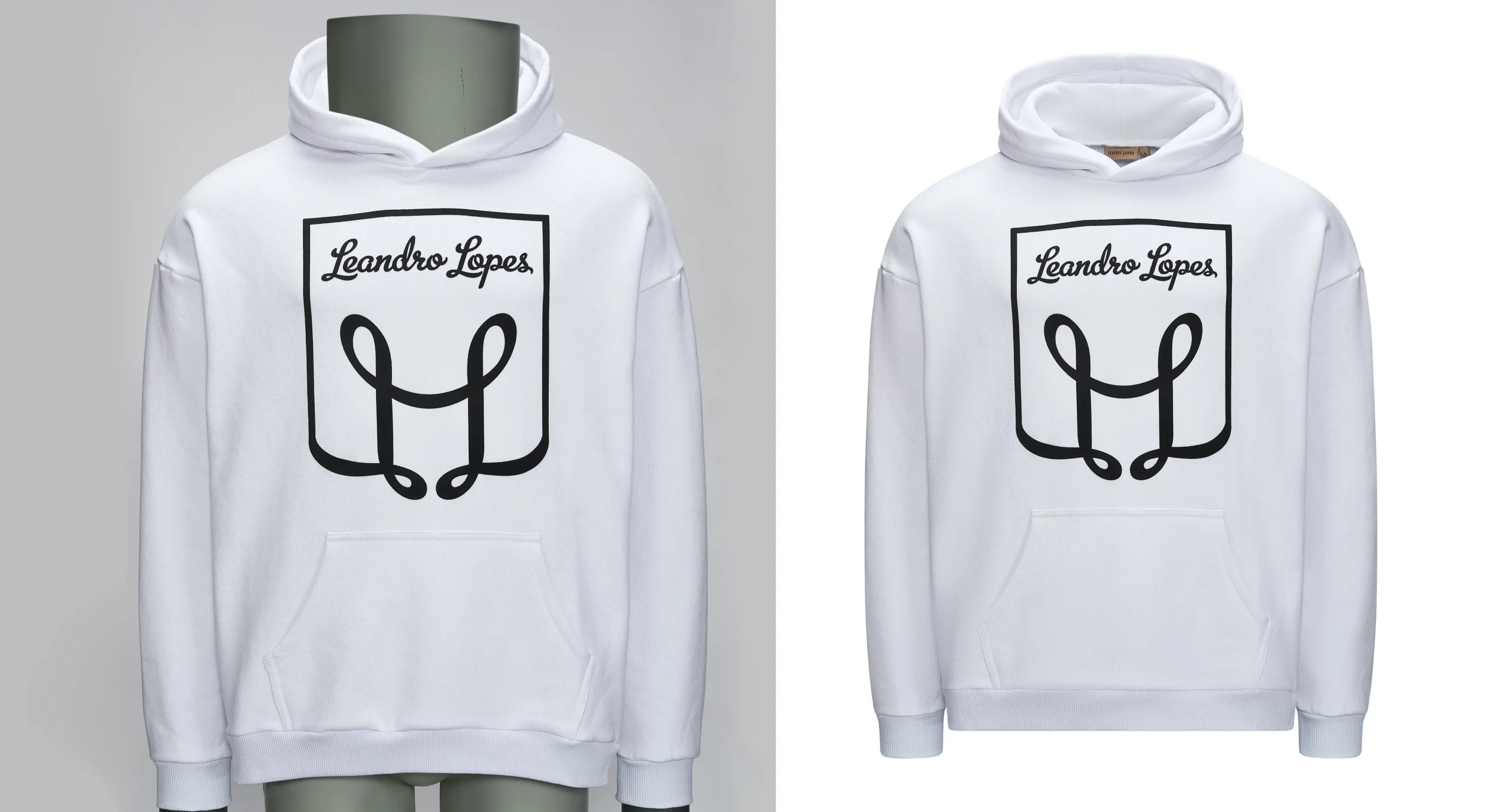 Men Hoodie Fashion Neck Joint Photo Editing