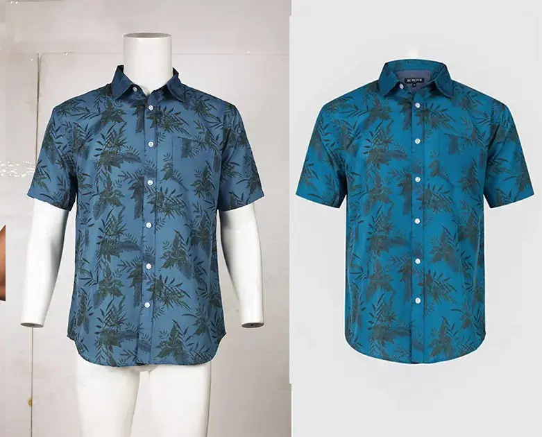 Men Shirt Fashion Neck Joint Photo Editing High