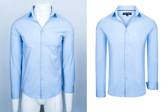 Men Shirt Fashion Neck Joint Photo Editing Starting