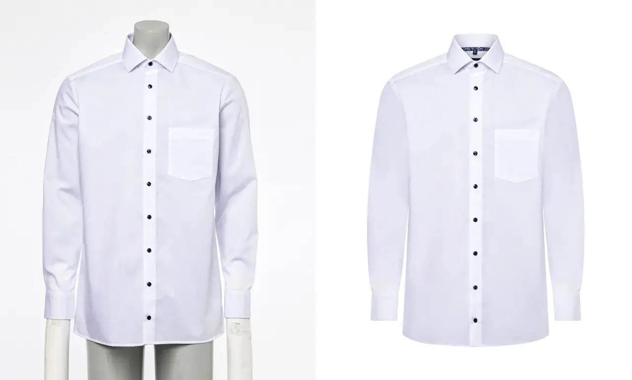 Men Shirt Fashion Neck Joint Photo Editing