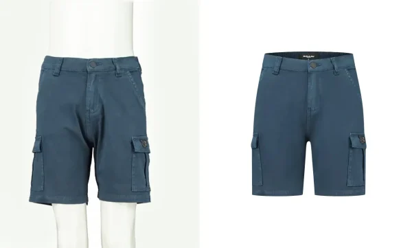 Men Shorts Garments Neck Join Photo Editing