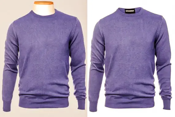 Men Sweater Fashion Neck Joint Photo Editing Medium