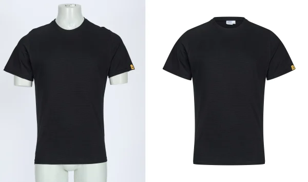 Men T-shirt Fashion Neck Joint Photo Editing