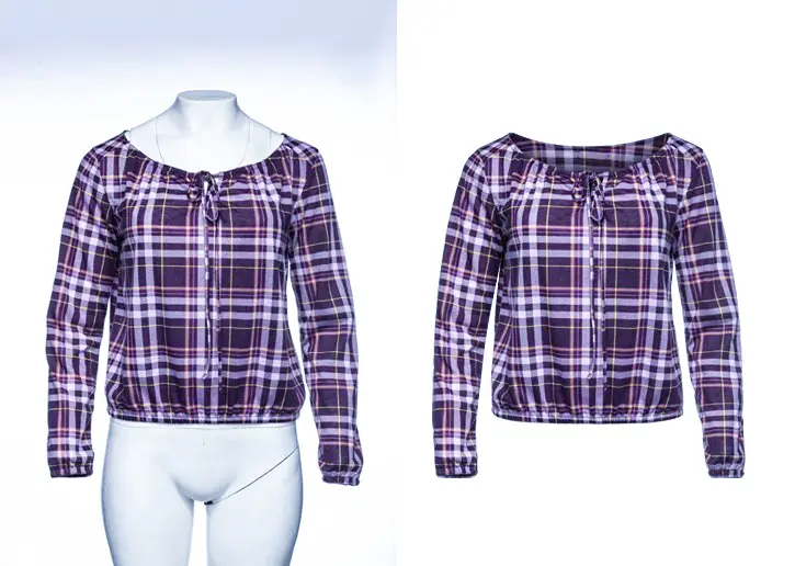 Tops Fashion Neck Joint Photo Editing Medium