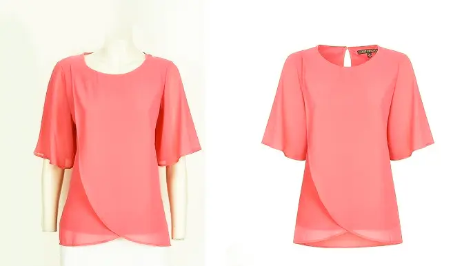 Tops Fashion Neck Joint Photo Editing Starting