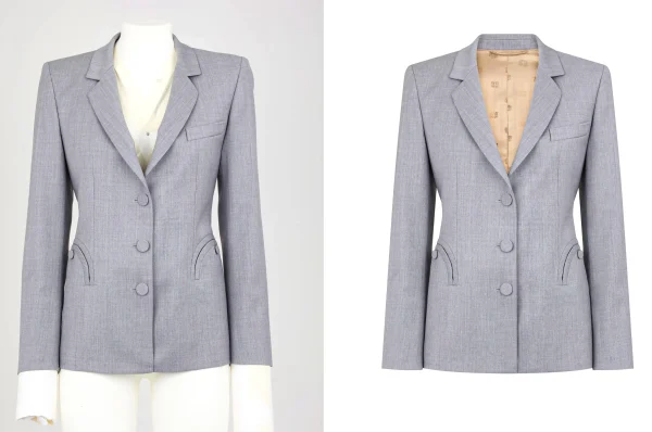 Women Blazer Fashion Neck Joint Photo Editing