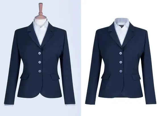 Women Blazer Fashion Neck Joint Photo Editing Medium