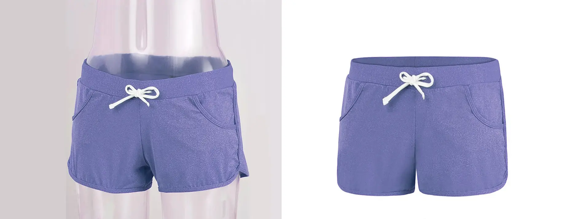 Women Shorts Garments Neck Joint Photo Editing