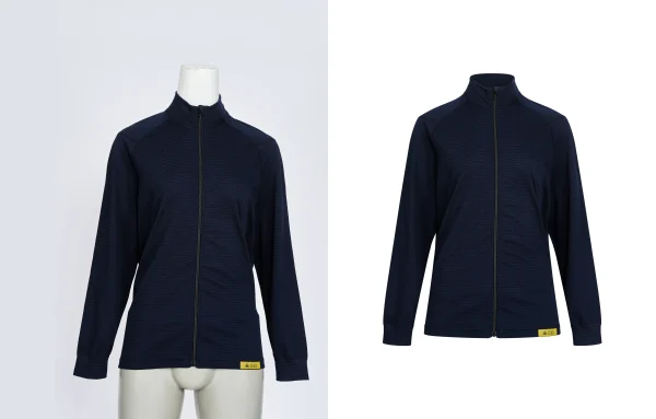 Women Sweater Fashion Neck Joint Photo Editing