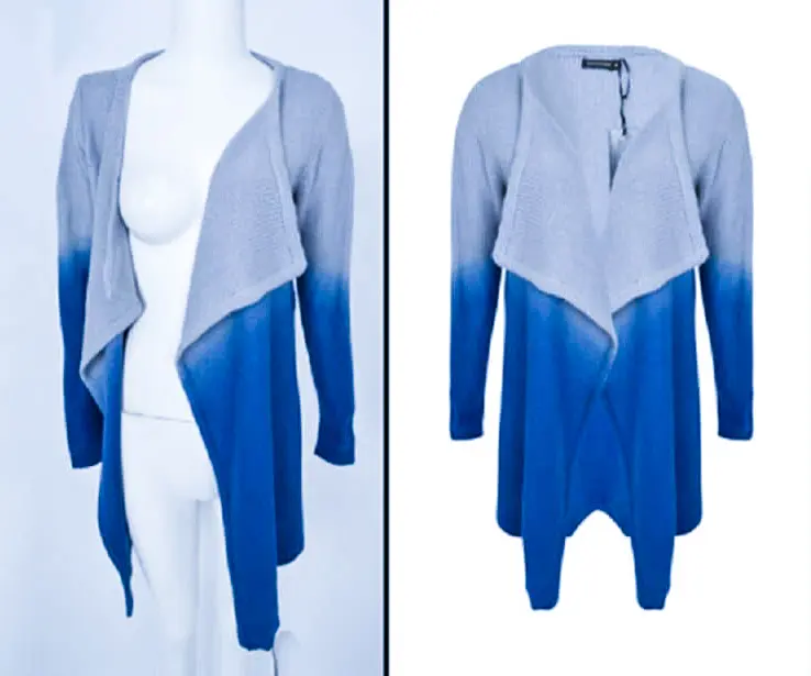 Women Sweater Fashion Neck Joint Photo Editing Starting