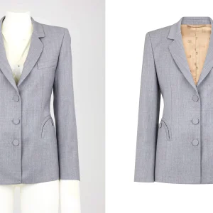 Women Blazer Fashion Neck Joint Photo Editing