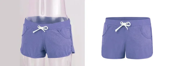 Women Shorts Garments Neck Joint Photo Editing