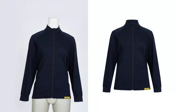 Women Sweater Fashion Neck Joint Photo Editing